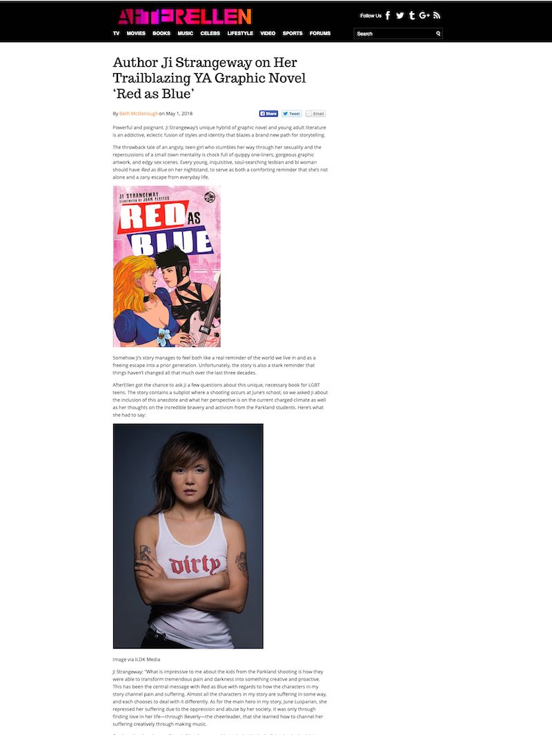 AfterEllen - Author Ji Strangeway on Her Trailblazing YA Graphic Novel Red as Blue
